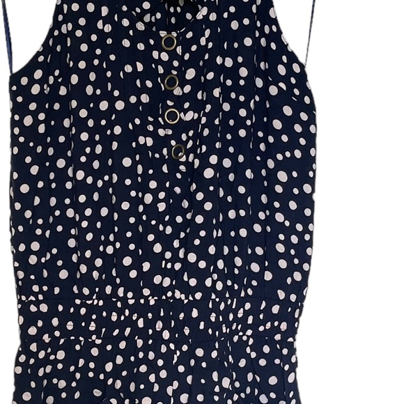 i joah Black Romper With Cream Polka Dots  Size Medium - Picture 5 of 9